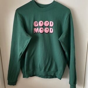 ban.do Green and Pink 'Good Mood' Sweater
